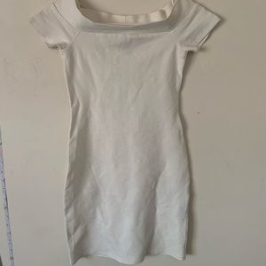 White Bodycon Off The Shoulder Top